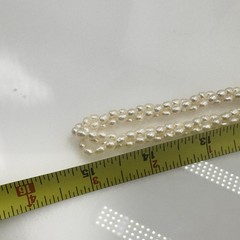Vintage Rice Pearl Necklace Endless Strand 3 Rows Torsade 30 Inches Classic
