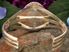 NICE 64 GRAM GREEN TURQUOISE STERLING SILVER NAVAJO SOUTHWESTERN STYLE BRACELET