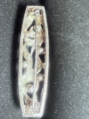 Silver Tone Rectangule Faux Pearls Brooche