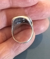 Vintage Sterling Silver Skull Ring Size 8.5 Nice Design- Read