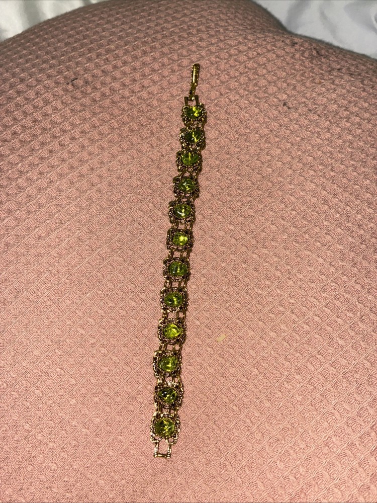 Peridot Bracelet Vintage Antique Classic Design Used