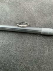 Platinum Antique Band With Diamonds Size 7
