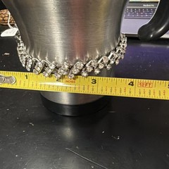 Vintage Japan Rhinestone Stretch Bracelet 3 Row 1950’s Gorgeous Fits Most All