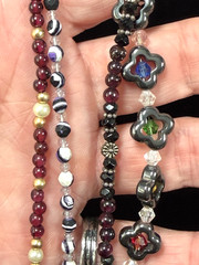 15 Pc Artisan Gemstone Beaded Bracelet Lot Handmade Crystal Hematite Chip Glass
