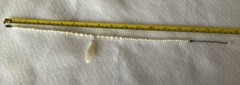 Vintage Mother Of Pearl Necklace With Shell Pendant 17”