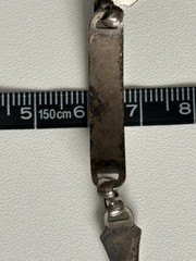 LA MODE Sterling Silver ID Bracelet 7” Floral Vintage Etched SHAROIN 13.58 Grams