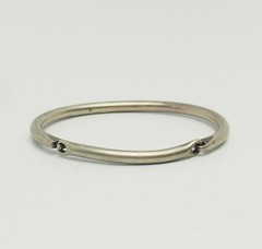 Unusual signed vintage modern 800 silver clasp bangle bracelet Europe