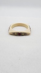 Vintage Lucite Square acrylic resin Rhinestone bangle bracelet