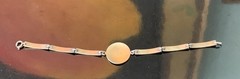 Kristian Hestenes Norway Guilloche Enamel Sterling Silver Scene Bracelet Vintage