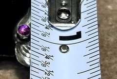 Vntg Modernist Sterling Silver And Amethyst Screw Back Earrings Mexico 6 Grams
