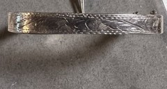 Vintage Designer Rounded Square Shape Sterling Silver Bangle Bracelet