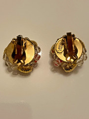 vintage Lanvin paris cluster clip-on earrings.
