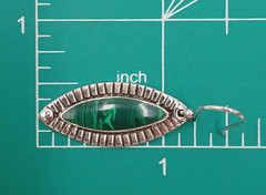 925 ATI Mexico Malachite Earrings 1.75in Drop Sterling Silver 6g Marquise Bezel