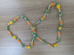 1950 Fruit Salad Tutti Fruity Bead Necklace Lucite Bakelite West Germany MCM