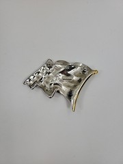 Ann Hand Signed Pledge Of Allegiance Large American Flag Brooch Pin