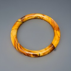 Vintage Chocolate Milk Glass Bangle Bracelet Marbled Caramel Brown 20cm or 7.8”