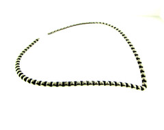 Vintage Silver Plate V Collar Choker Necklace 5mm 15.5