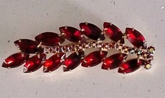 DeLizza & Elster Juliana Brooch Bold Statement Piece 3” Long Big Crystals