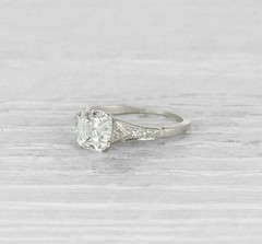 3.00Ct Cushion Cut Lab-Created Diamond Vintage Style Engagement Ring 925 Silver