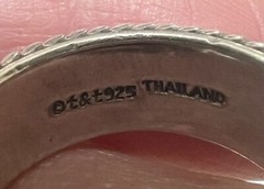 Vintage Signed T&T 925 Sterling Silver MAKE A WISH Spinner Band Ring Size 6.75