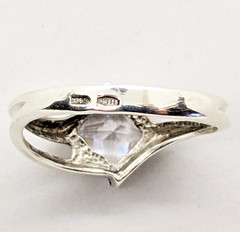 Vintage Elegant RING Silver 925 with Chic Bright Stone -size: 9.25US (19mm)| #25