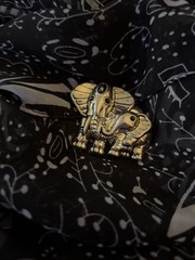 Vintage Silverplate ELEPHANT Brooch/Pin & Necklace Enhancer by BEST ~ Large