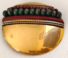 Vintage Jean-Louis Scherrer Paris Signed Beaded Brooch Pin