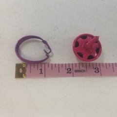 80’s 90’s Metal Enamel Earrings Purple Pink Clip On Earrings Funky Retro Lot 2x