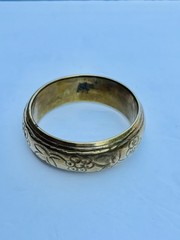 Brass Vintage Bangle Bracelet 1 In Wide MCM