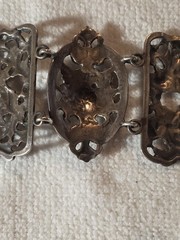 Vintage Cini Sterling 925 Cherub & Lion Bracelet Italian Renaissance Revival