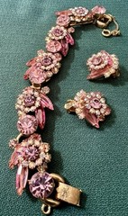 BREATH-TAKING GORGEOUS VINTAGE JULIANA BRACELET EARRINGS SET EXCELLENT CONDITION