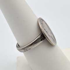 Vintage 900 Coin Silver 1917 D Mercury Dime 10C Homemade Coin Ring Size 7