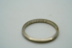 Antique 1926 18k White Gold Ring Band Size 6 1.55g