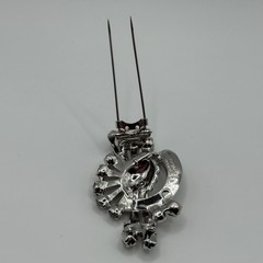 Vintage Eisenberg Original Fur Clip Sterling Silver Rhinestone Signed