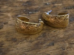 Vintage 70s Gold Plated Earrings