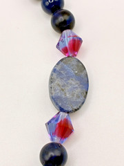 Vtg roxsann Chinese Silver Cloisonné Amethyst Lapis Antique Glass Jewelry Set