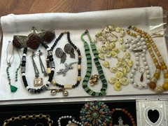 Big Vintage Victorian Deco Eclectic Jewelry Lot Variety Wearable Repurpose