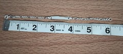Vtg 925 Italy Sterling Silver 2.5mm Figaro Child Children’s ID Band 6″ Bracelet