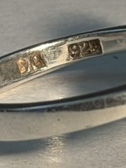 Vintage Sweetheart Sterling Ring/Heart Shaped / Cubic Zirconia 8.75 Beautiful