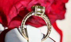 10k yellow gold ring 2.50ct Lemon Quartz solitaire size 7 vintage handmade 3.25g