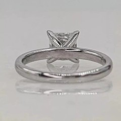 2.15Ct Princess Cut Lab Created Diamond 14K White Gold FN Solitaire Wedding Ring