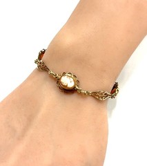 7” Vintage AMCO 1/20 14k Gold Filled Cameo Bracelet 6.3g