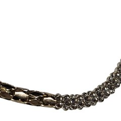 Vintage 1968 Two Tone Gold Silver Chain Bangle Bracelet Retro Fashion Jewelry