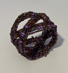 6 Piece Lot of Colorful Pink Purple Tone Bracelets Plastic Stone Glass Variety