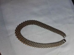 Vintage Gold Tone Necklace 17 Inches 3/4 Inch Wide As Pictured – VM20