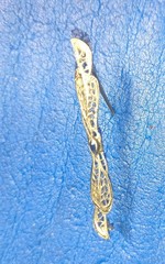Edwardian 10k White Gold &:Sapphire Flower Bar Brooch Pin Make Offer