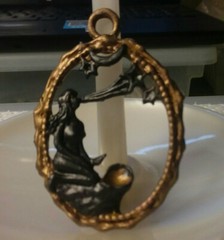 MaryBee Jewelry: 2 1/4″ Handpainted Cameo Fantasy Nude Pendant 12-01-2020 (G)