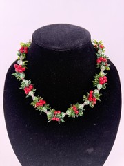 Vintage 1950’s Venetian Murano Glass Multi Color FRUIT SALAD Cluster Necklace