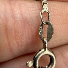 Vintage Sterling Silver Locket Engraved 24”