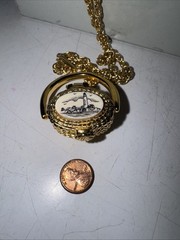 Nantucket Basket 12 Inch Gold Plated Necklace BostonHarbor Lighthouse W/penny!